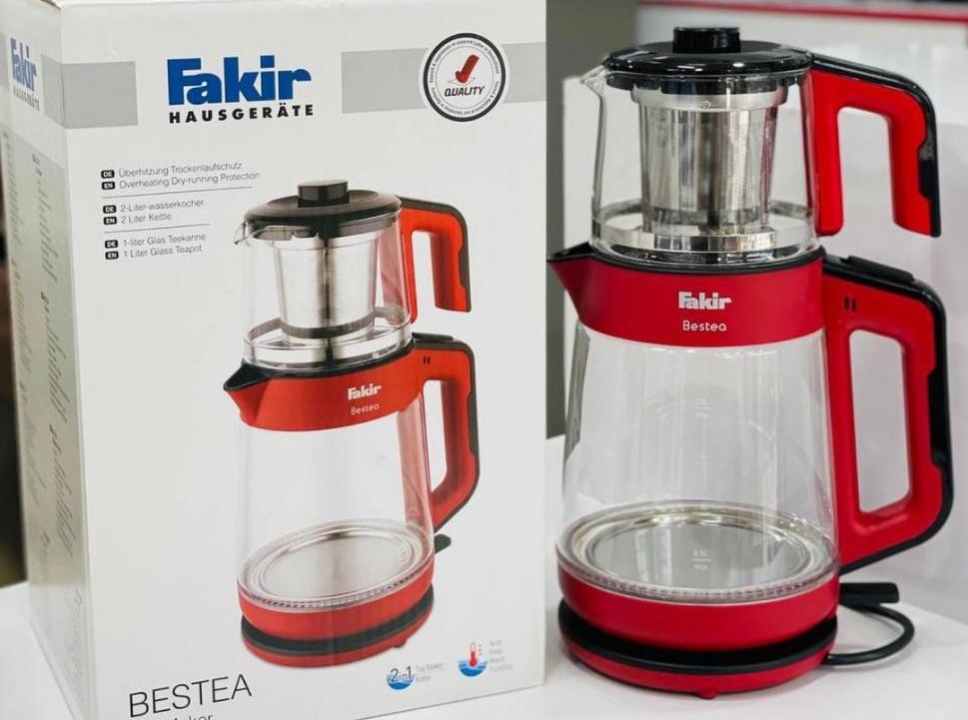 چای ساز فکر مدل BESTEA ظرفیت ۲ لیتر با کتری پیرکس و قوری ۱ لیتر